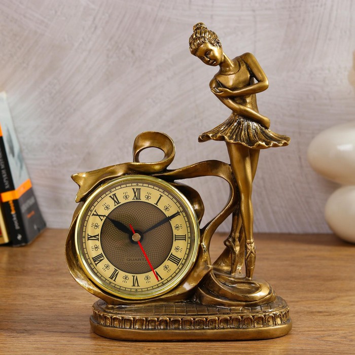 Часы настольные каминные Балерина, 28 см сборная модель настольные каминные деревянные часы 230х110х380 мм