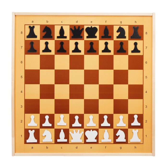 фото Шахматы и шашки демонстрационные магнитные 73х73х3.5 см десятое королевство