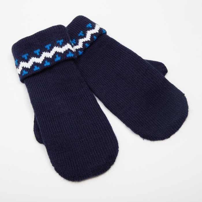 фото Варежки женские, цвет тёмно-синий, размер 18 рукавичка-варежка