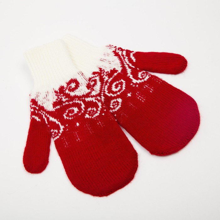 фото Варежки женские, цвет красный, размер 18 рукавичка-варежка