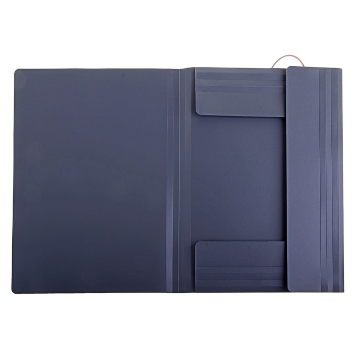 Папка на резинке А4 непрозрачная Серая, корешок 30мм, пластик 0,50мм