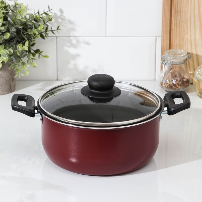 Кастрюля 2,5 л "Эксперт", 20 см, стеклянная крышка