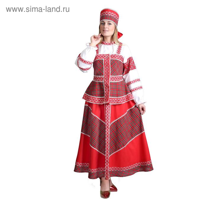 фото Русский народный костюм «душечка», блузка с душегреей, юбка, головной убор, р. 50, рост 172 см страна карнавалия