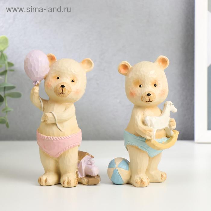 

Сувенир полистоун "Медвежонок в трусиках, с игрушкой" МИКС 13х5,5х5 см
