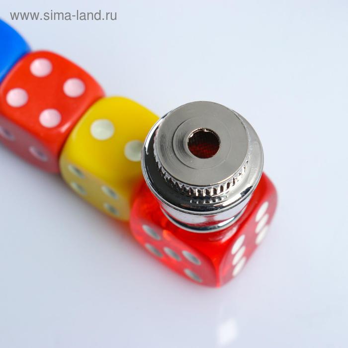 фото Трубка курительная "игральные кости", 5 сеточек, 8 х 3 х 2 см, микс