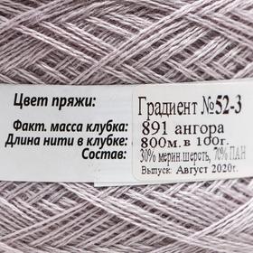 Пряжа "Слонимская градиент" 30% шерсть, 70% ПАН 800м/100гр (891 ангора) от Сима-ленд