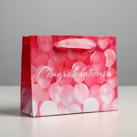 Пакет ламинированный горизонтальный «Congratulations!», S 15 × 12 × 5.5 см Ош