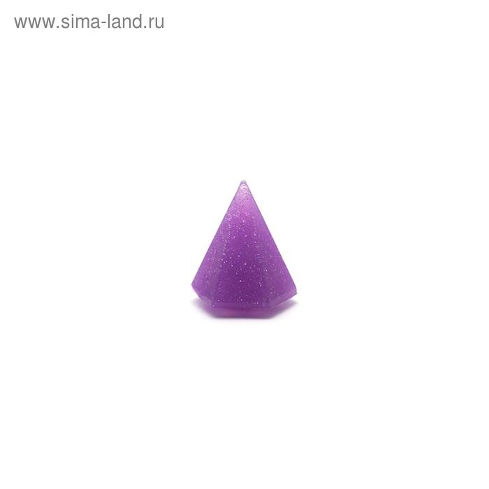 Силиконовый спонж TNL Blender, пирамида, в пластиковой упаковке, цвет фиолетовый, малый