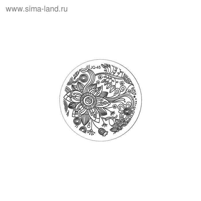 Инструменты для дизайна Трафарет металлический для стемпинга TNL малый, Тропическая лилия