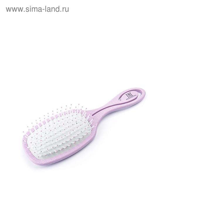 Щетка массажная для волос TNL прямоугольная, 78х230 мм, розовая