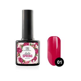 

Гель-лак TNL Hello Spring, №01 малиновый, 10 мл
