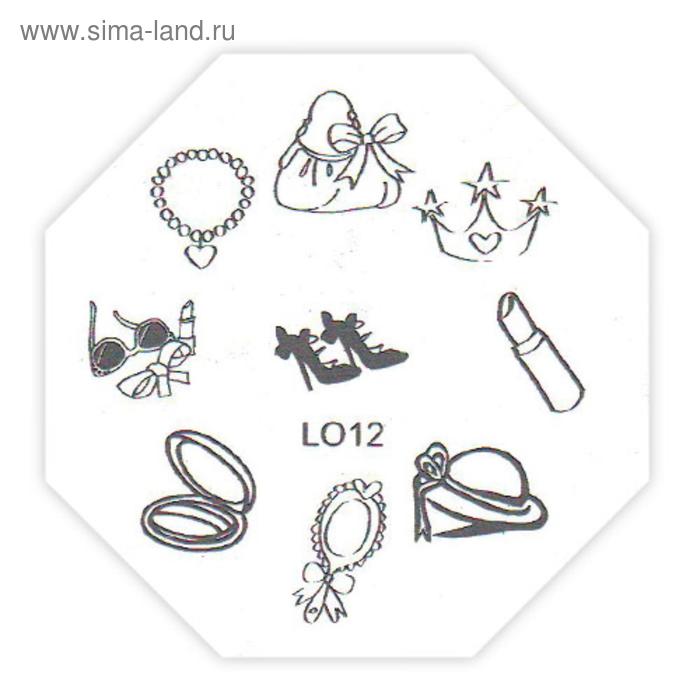 

Трафарет металлический для стемпинга LO-12