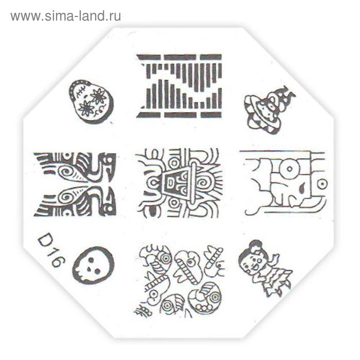 Инструменты для дизайна Трафарет металлический для стемпинга D-16