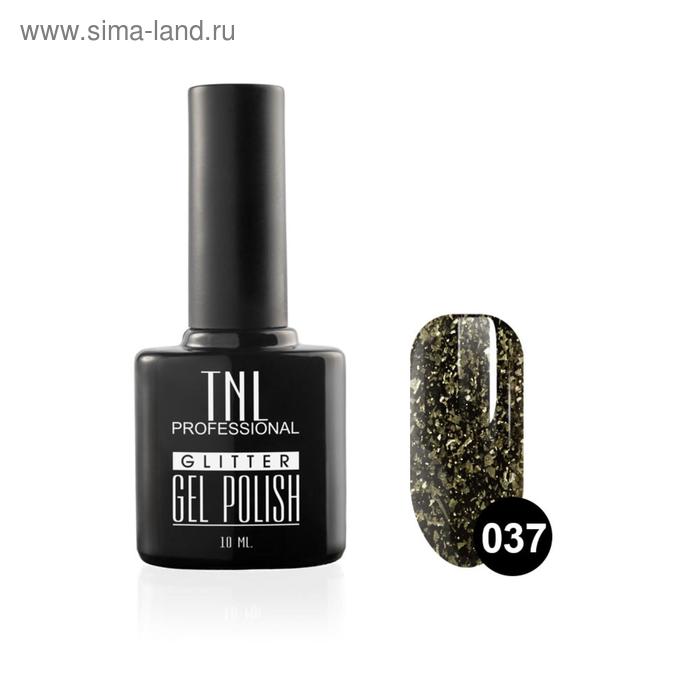 

Гель-лак TNL Glitter, №37 чёрный, 10 мл