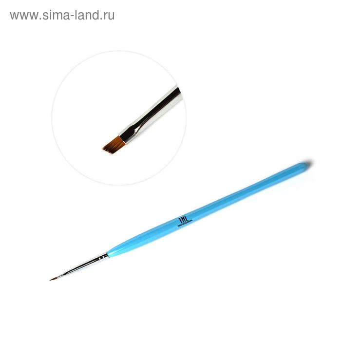 Инструменты для дизайна Кисть скошенная TNL для росписи голубая