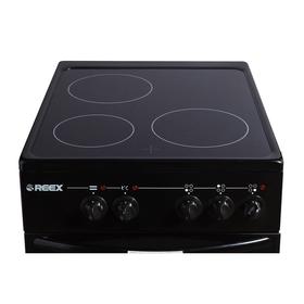 

Плита REEX CSE-53 Bk, электрическая, 3 конфорки, 57 л, стеклокерамика, чёрная
