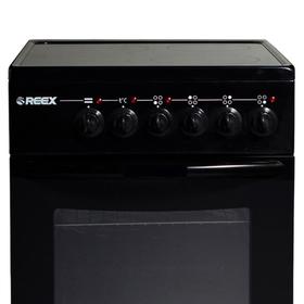 

Плита REEX CSE-54 gBk, электрическая, 4 конфорки, 57 л, стеклокерамика, чёрная