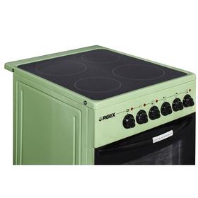 

Плита REEX CSE-54 Gn, электрическая, 4 конфорки, 57 л, стеклокерамика, зелёная