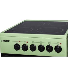 

Плита REEX CSE-54 gGn, электрическая, 4 конфорки, 57 л, стеклокерамика, зелёная