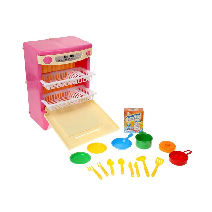 Посудомоечная машина с набором посуды, цвета МИКС