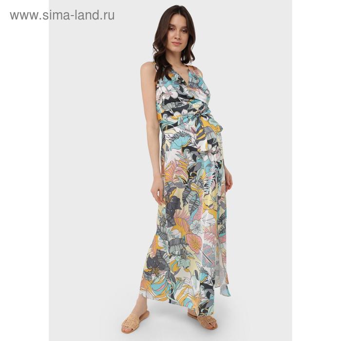 фото Атласное платье-сарафан для беременных и кормления «флора», размер 46, цвет жёлтый i love mum