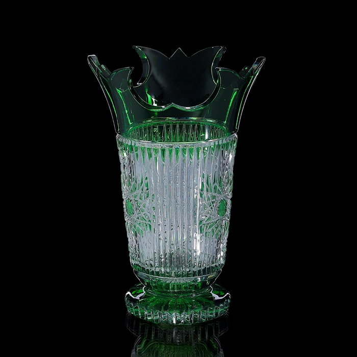 Ваза "Коруна", зеленая
