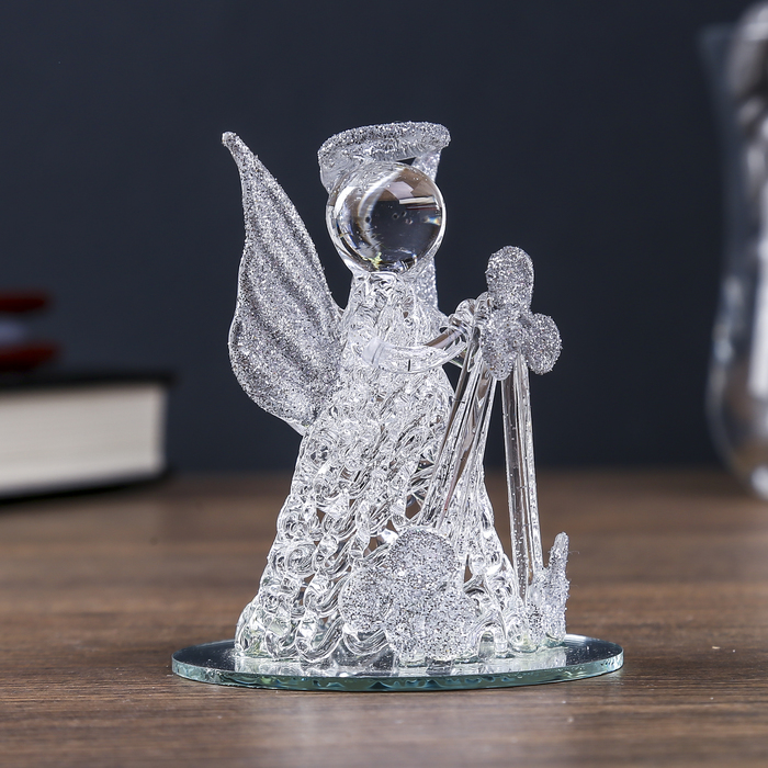 Сувенир "Ангелок" с цветными вставками, на зеркале, МИКС