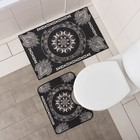 Набор ковриков для ванной и туалета Доляна «Адуор», 2 шт: 50×78 см, 40×50 см, цвет серый