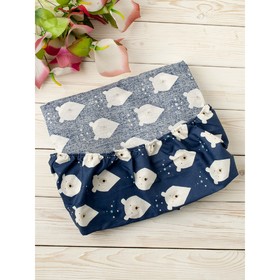 

Простыня на резинке, размер 75×75×12 см, бязь, принт белые медведи