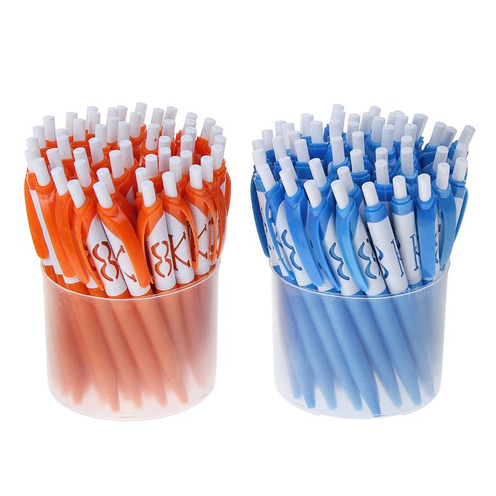 Ручка шариковая автоматическая К8 МИКС стержень синий