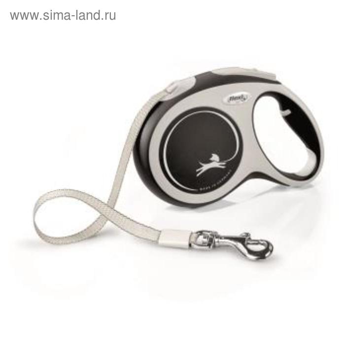 

Рулетка Flexi NEW LINE Comfort L (до 60 кг) лента, 5 м серый/черный
