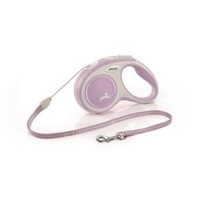 

Рулетка Flexi NEW LINE Comfort S (до 12 кг) трос, 5 м серый/розовый