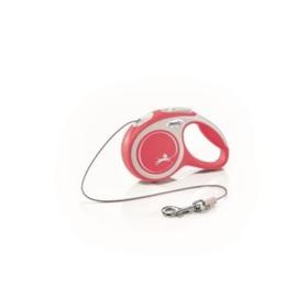

Рулетка Flexi NEW LINE Comfort XS (до 8 кг) трос, 3 м серый/красный