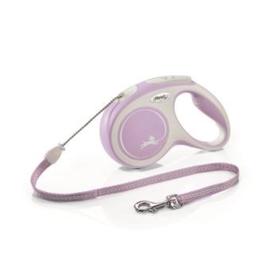 

Рулетка Flexi NEW LINE Comfort М (до 20 кг) трос, 5 м серый/розовый