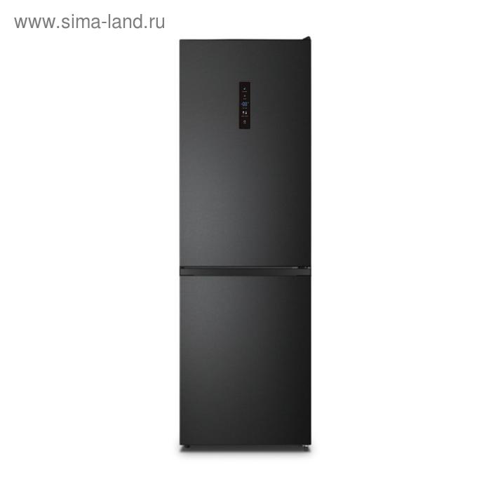 Холодильник Lex RFS 203 NF BL, двухкамерный, класс А+, 300 л, No Frost, чёрный холодильник lex rfs 203 nf wh
