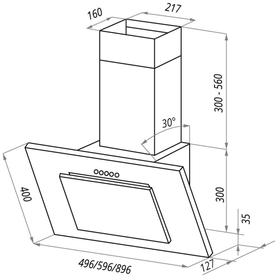 

Вытяжка Maunfeld Tower Light 60 Glass White, встраиваемая, 520 м3/ч, 3 скорости, 60 см