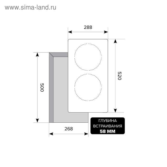 Купить Варочная поверхность Lex EVI 320 F BL, индукционная, 2 конфорки, чёрная Варочная поверхность Lex EVI 320 F BL, индукционная, 2 конфорки, чёрная