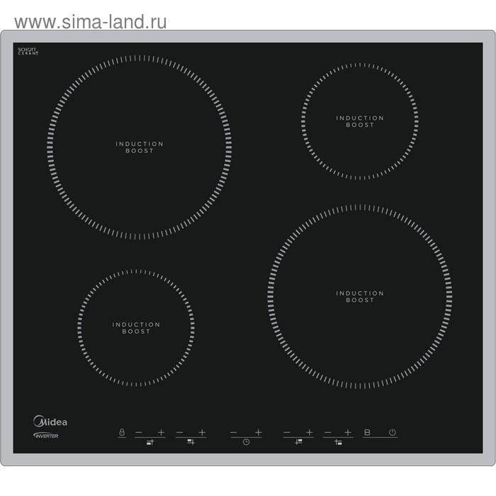 Варочная поверхность Midea MIH64516X, индукционная, 4 конфорки, сенсор, чёрная