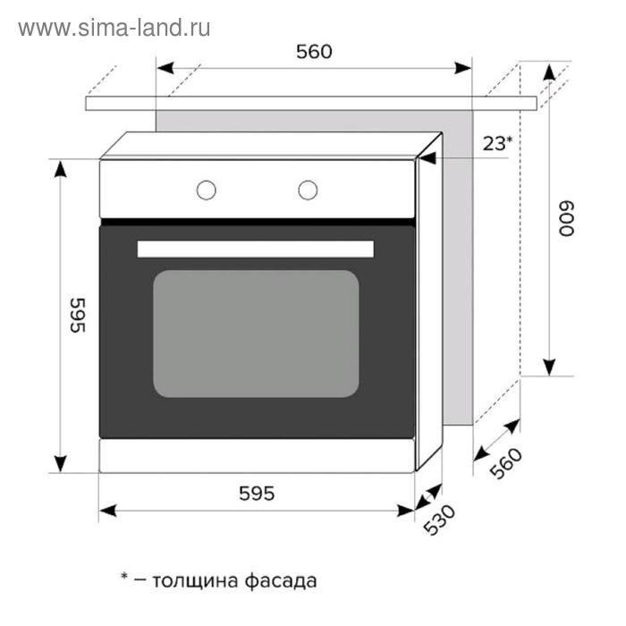 

Духовой шкаф Lex EDM 072С IV, электрический, 60 л, класс А, бежевый