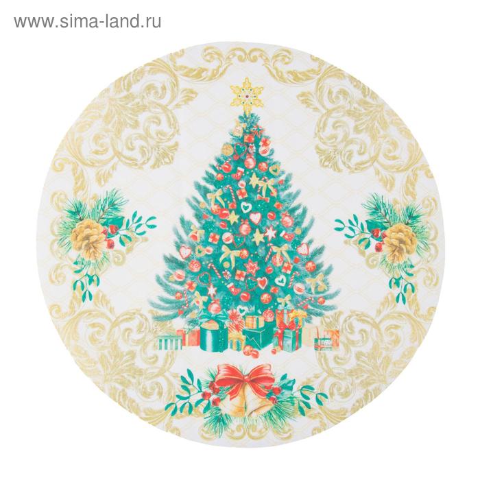 фото Салфетка новогодняя на стол «golden christmas», 30х30 см, оксфорд, полиэстер этель