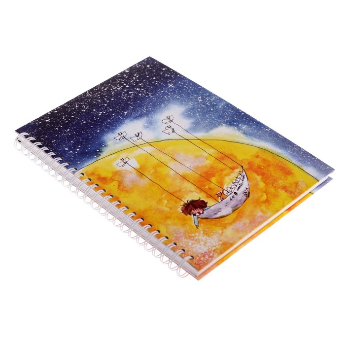 Блокнот-скетчбук А5+, 60 листов на гребне «Космоскетчи», твёрдая обложка, матовая ламинация, блок офсет 100 г/м2