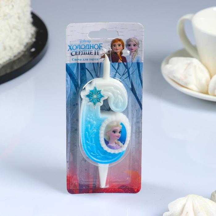 

Свеча для торта цифра "Disney. Холодное сердце" "6"