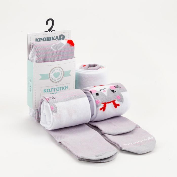 

Колготки Крошка Я "Котик", белый, рост 74-80 см