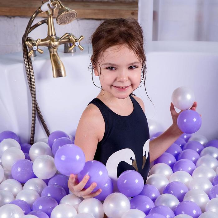 

Шарики для сухого бассейна с рисунком, диаметр шара 7,5 см, набор 150 штук, цвет фиолетовый