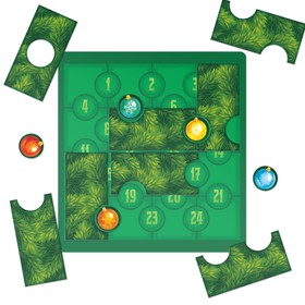 Магнитная игра-головоломка «Новогодняя ёлка», 48 карт, 14 магнитных деталей от Сима-ленд