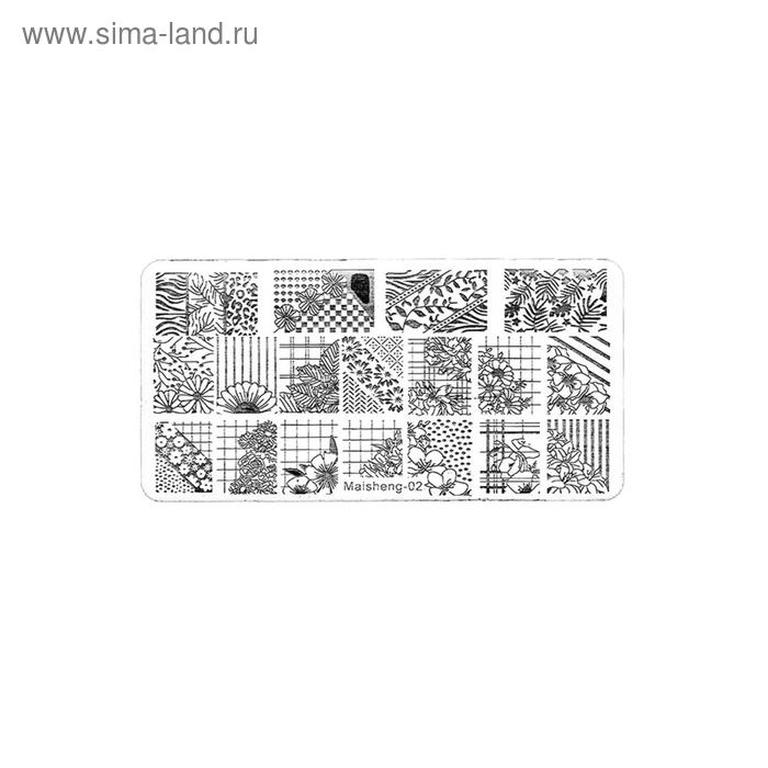 

Трафарет металлический для стемпинга средний, прямоугольный, Икебана 02