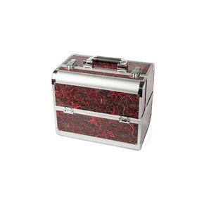 

Кейс маникюриста, цвет серый с красным узором, металл