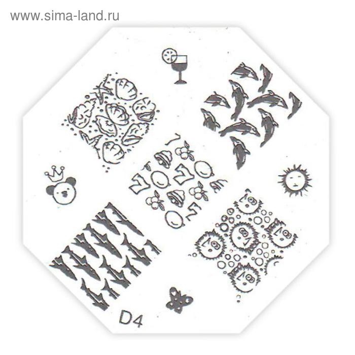 

Трафарет металлический для стемпинга D-04