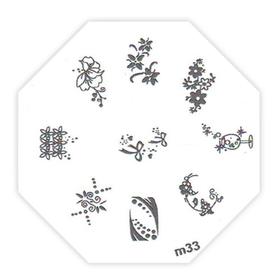 

Трафарет металлический для стемпинга M-33
