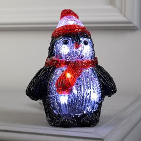 Светодиодная фигура «Пингвин» 12 × 15 × 9 см, акрил, 6 LED, батарейки ААх2 (не в комплекте), свечение белое Ош